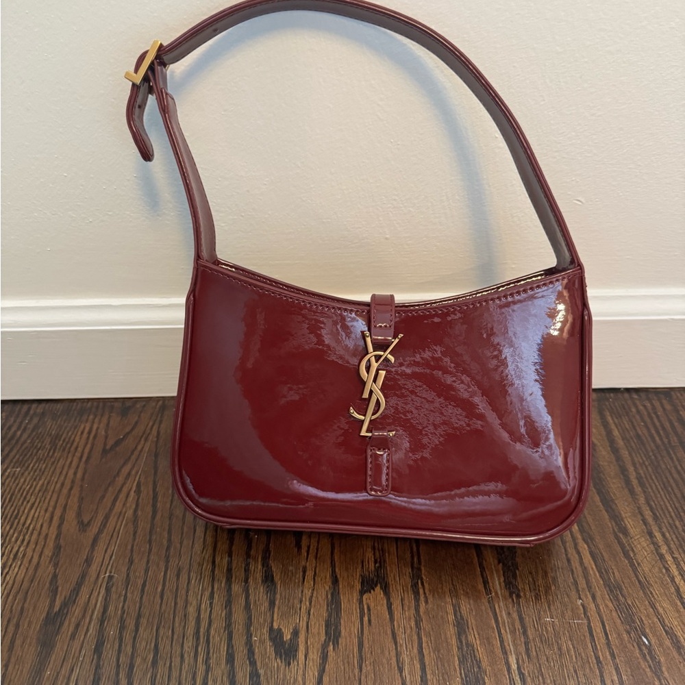 Yves Saint Laurent Red Patent Leather Shoulder Bag